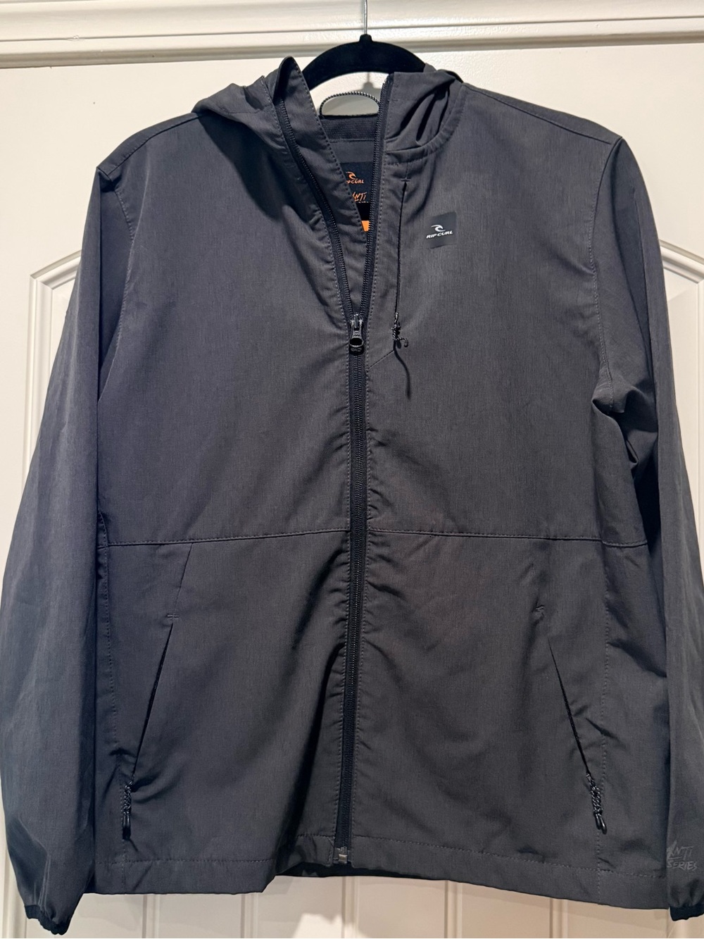 Rip Curl Men's Gray Hooded Windbreaker Jacket